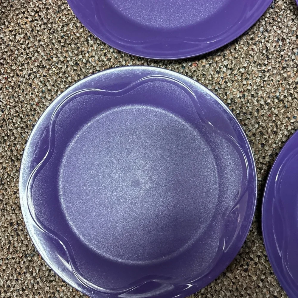 Tupperware Purple Dinner Plates Set of 4